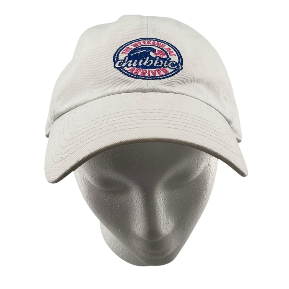 CHUBBIES Adjustable Hat Baseball Cap 100% Cotton Unisex White Pink Blue
